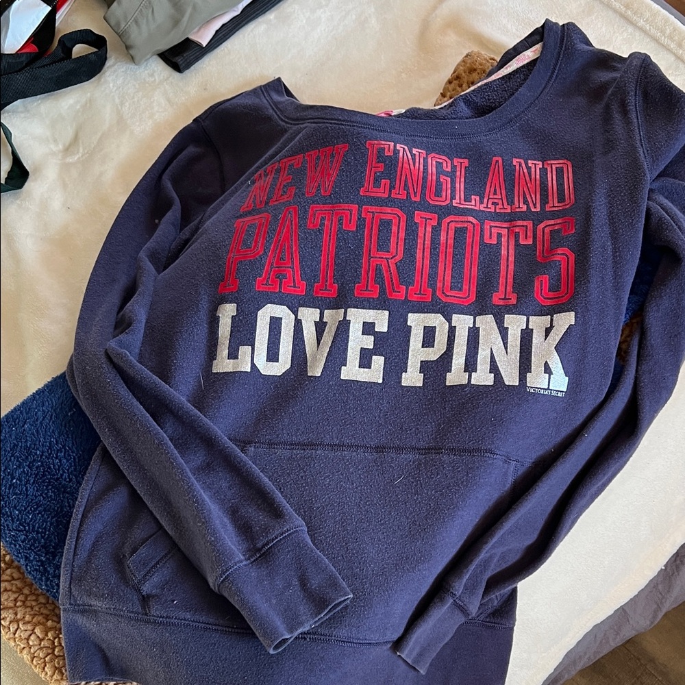 PINK Victoria's Secret Patriots Navy Sweatshirt